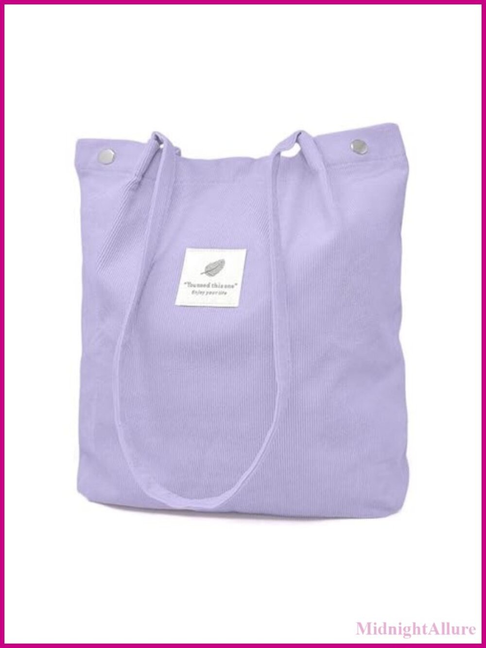 Corduroy Quilted Tote Bag Large Capacity Shoulder Bag with Inner Pockets